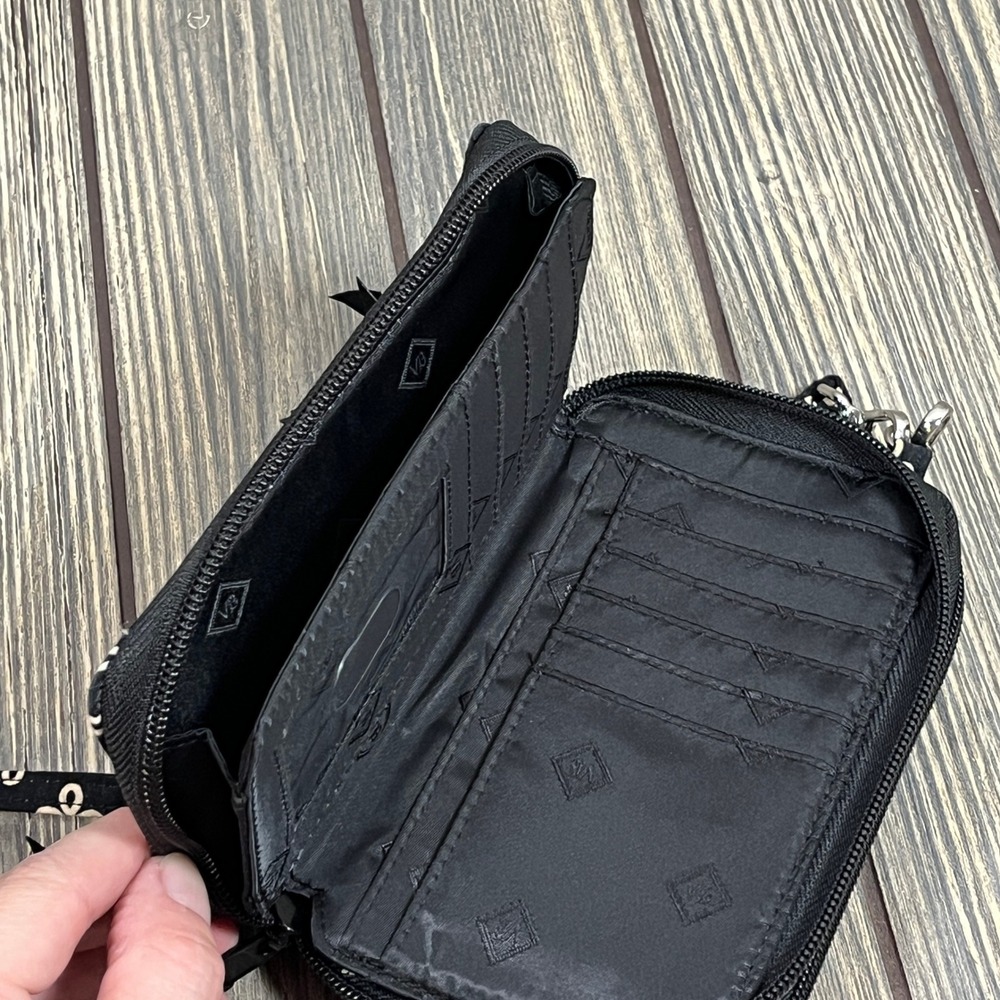 Vera Bradley Crossbody Purse Wallet Black Purdue University Quilted Travel Small - Picture 4 of 8